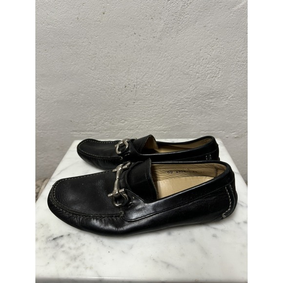 SALVATORE FERRAGAMO PARIGI Black Calf Leather Men‎ Loafers Size 5.5 main image 8